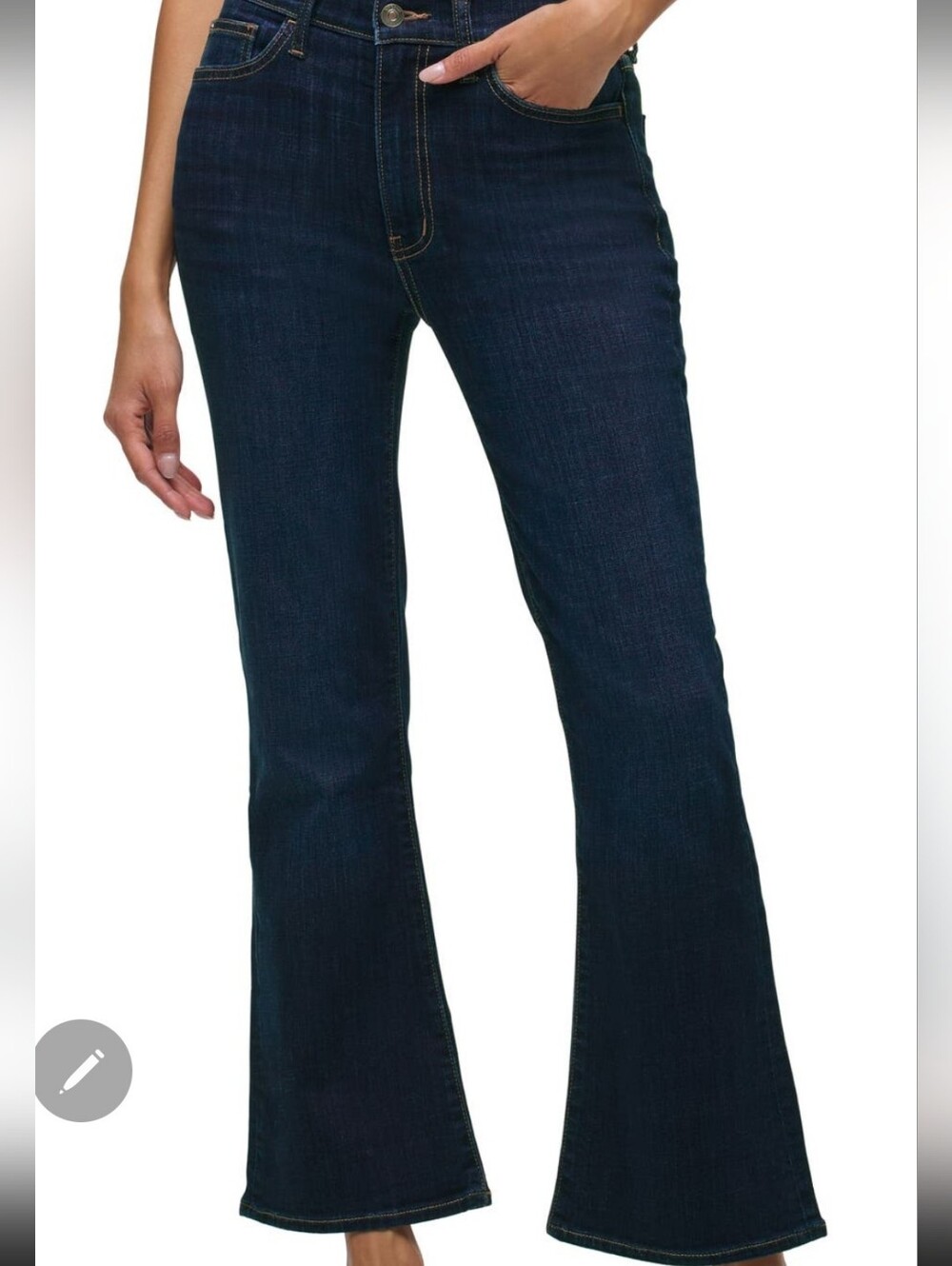 Hudson Jeans Blair High Rise Bootcut Jeans In Jet,  Size 28